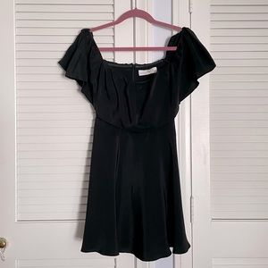 Off Shoulder Silk Dress
